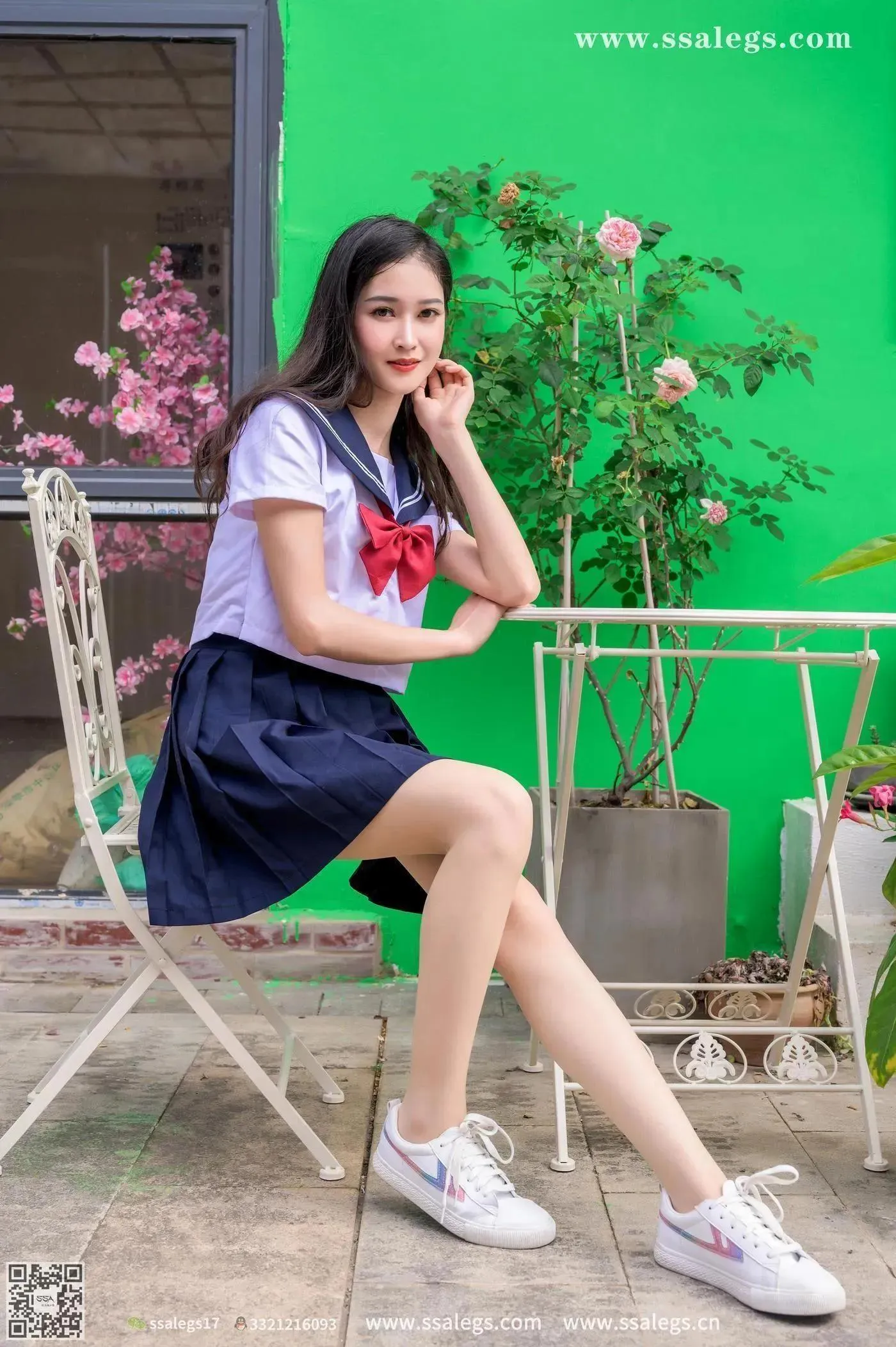 [SSA丝社]超清写真 NO.422 漫漫白色jk制服肉丝写真(下) [84P]插图8
